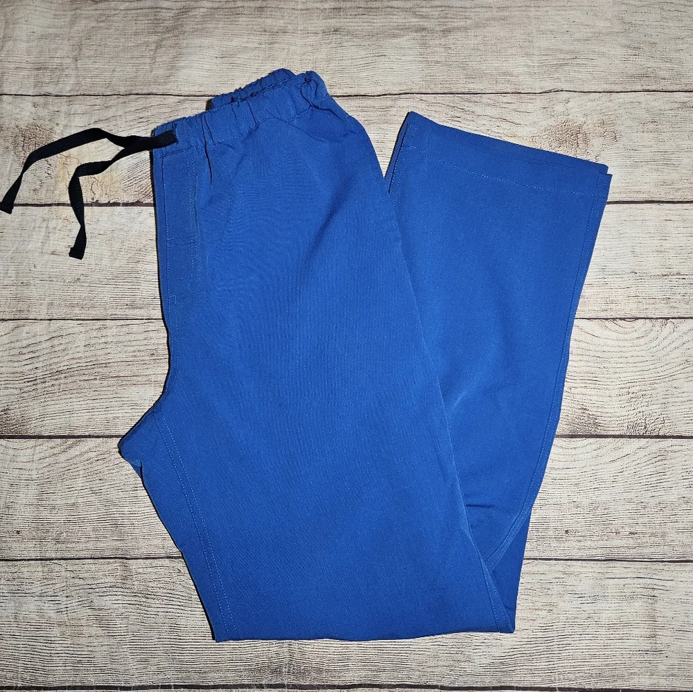 Figs Pisco Basic Blue Straight Leg Scrub Pants